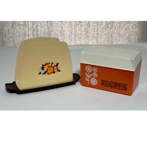 Retro Floral Napkin Holder and Recipe Box